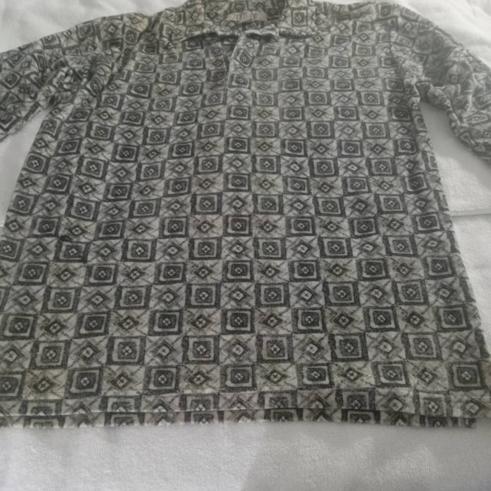 Men's Geometric Pattern Casual Button Down Shirt